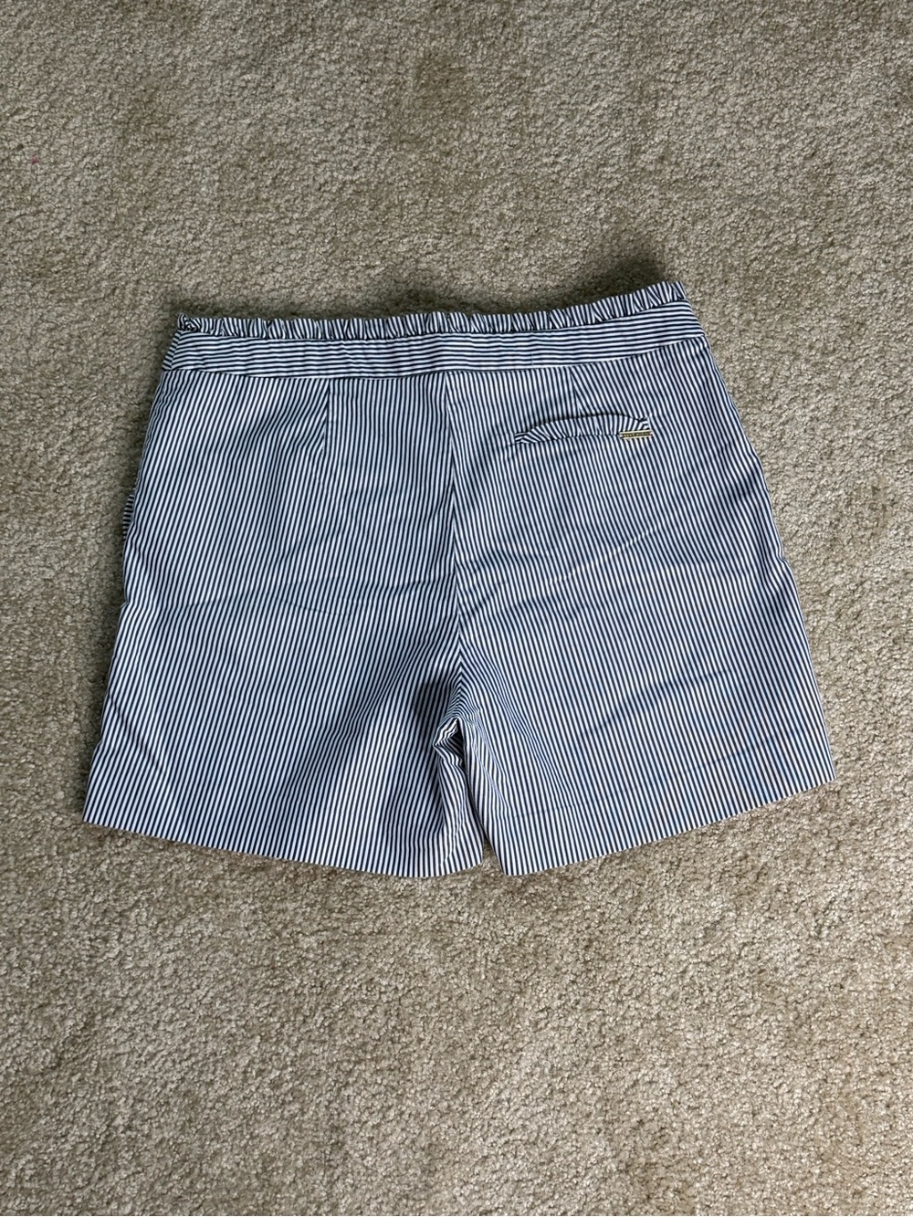 Anne Klein Navy and White Pinstripe Shorts - Picture 8 of 9